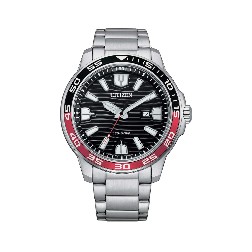 Citizen AT8227-56X – Orologio Uomo Cronografo Eco-Drive, Cinturino Acciaio Inox Grigio, Quadrante Verde